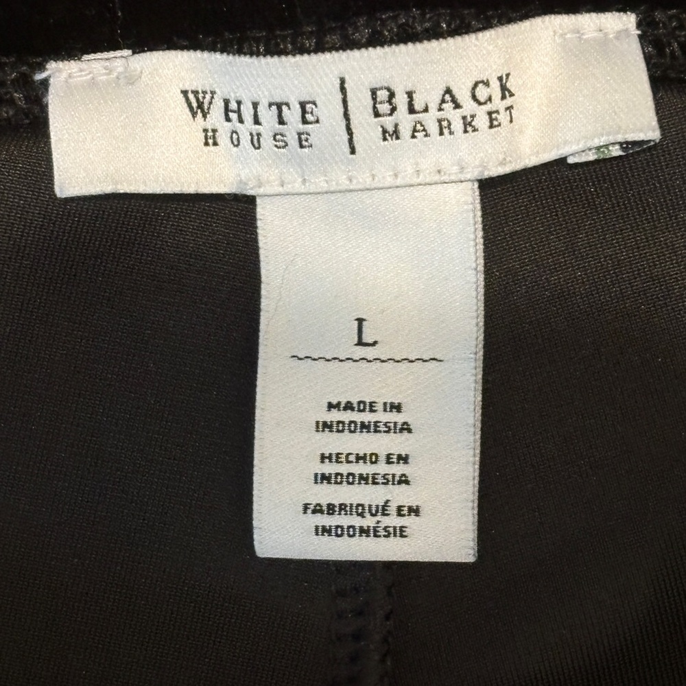 White House Black Market Elegant Black Velvet Leggings - Picture 6 of 6